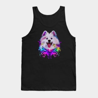 Cute American Eskimo Puppy Dog Illustration Tank Top